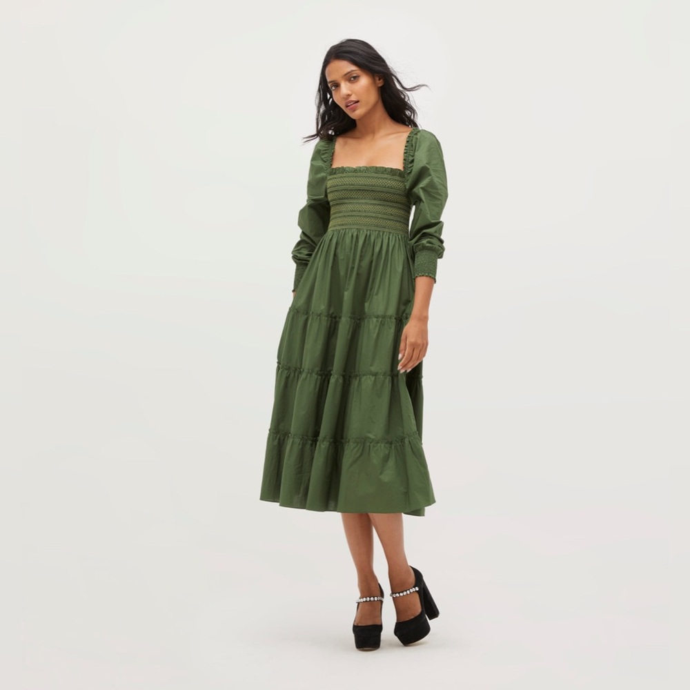 Hill House Olive Green Nap Dress